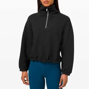 Lululemon Textured 1/2 Zip Pullover Black